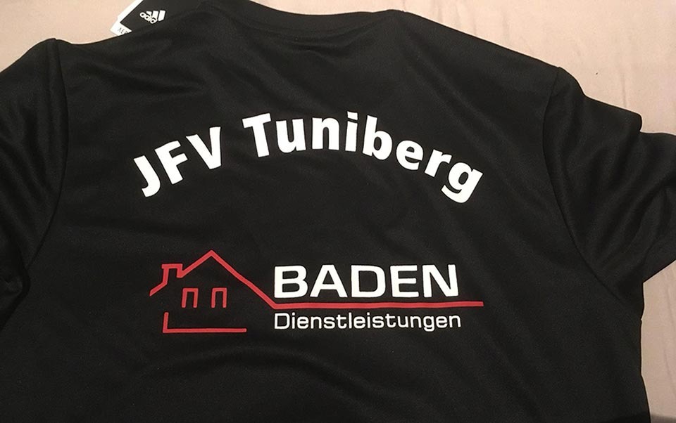 Fussballtrikot mit Logo BadenDienstleistungen